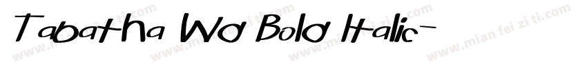 Tabatha Wd Bold Italic字体转换